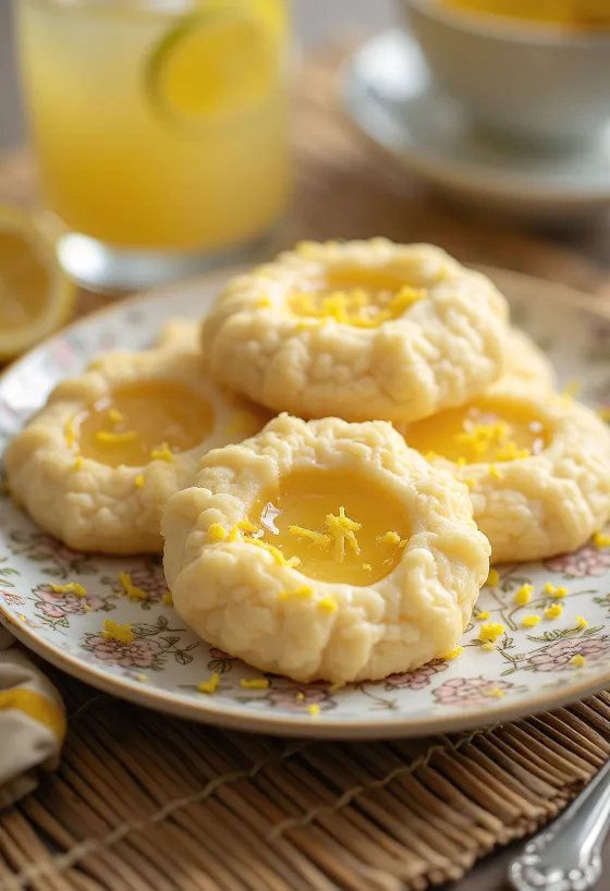 Medovo-citronové linecké cukroví servírované