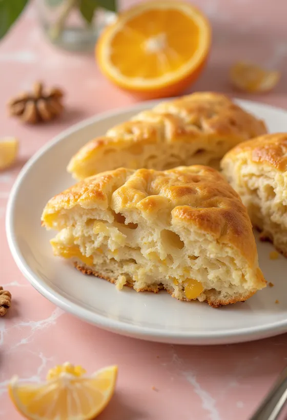 Servírované pomerančovo-ořechové pagáče