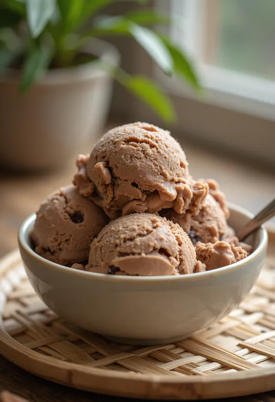 Zmrzlina Aero Ice Cream při podávání