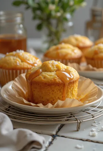 Karamelové muffiny se zlatohnědým povrchem