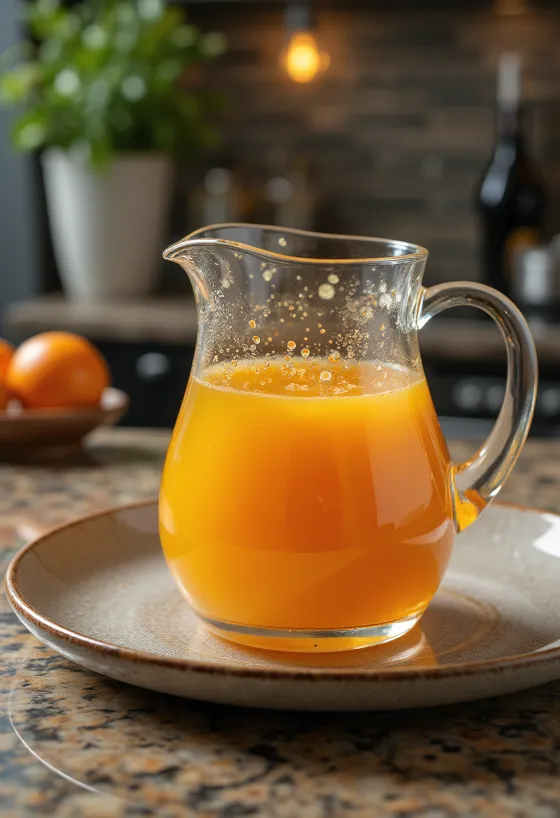 Naservírovaná rozmarýnová omáčka s pomerančem