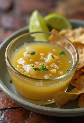 Tequila-limetková omáčka servírovaná v misce