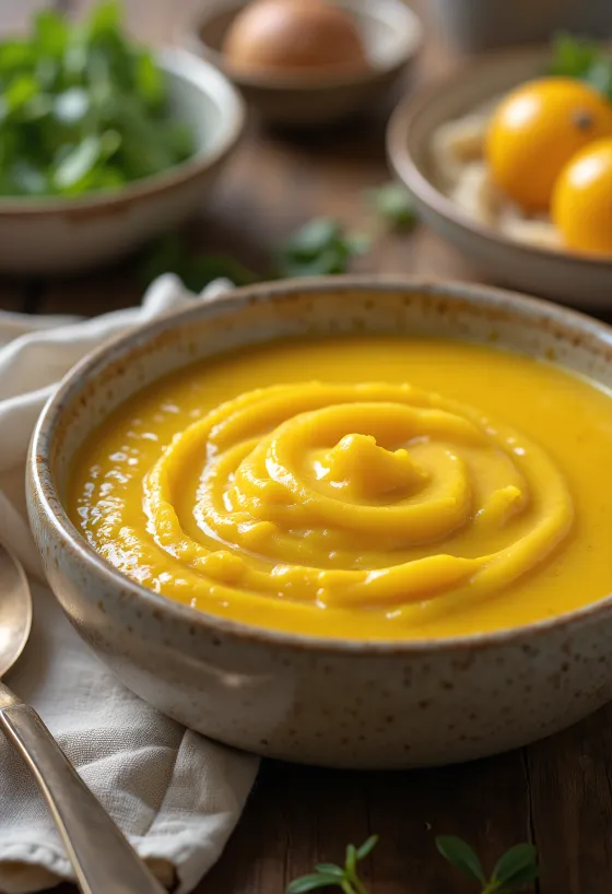 Ovocná kari omáčka servírovaná