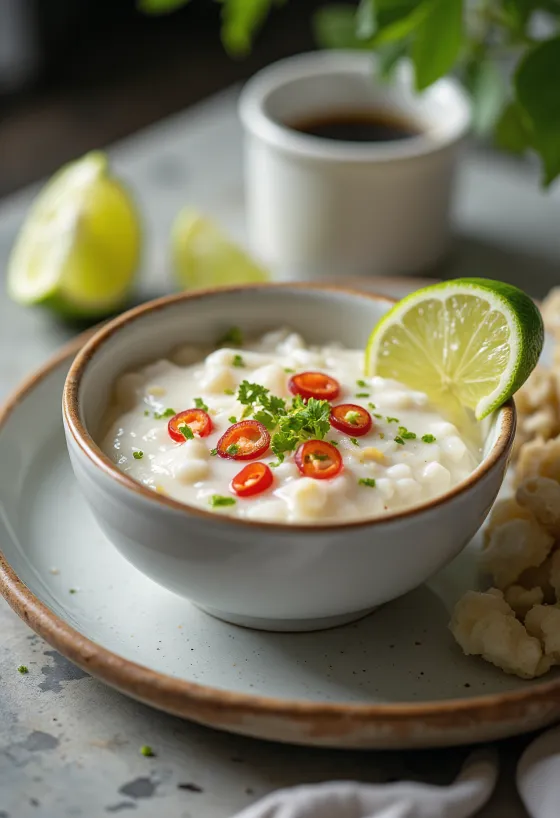 Kokosová omáčka se zázvorem, limetkou a chilli