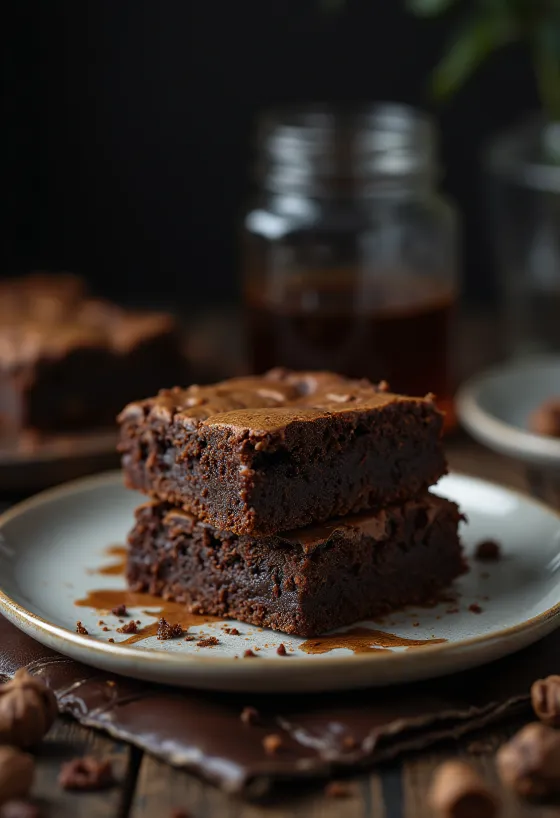 Čokoládové brownie s křupavým vrchem a měkkým vnitřkem, nakrájené na řezy