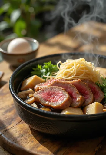 Pánev se surovinami pro Beef Sukiyaki