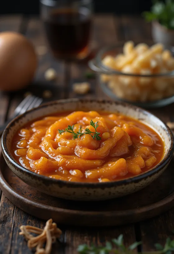 Ostrá omáčka Mitmita podávaná s chlebem injera