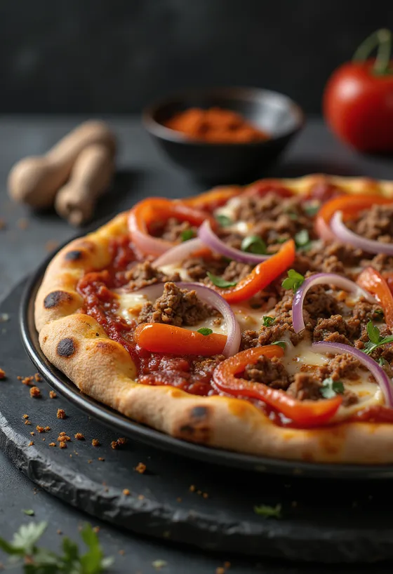 Pizza algerienne s mletým masem