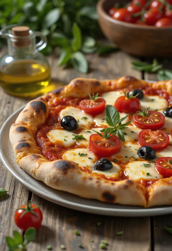 Pizza alla barese s rajčaty