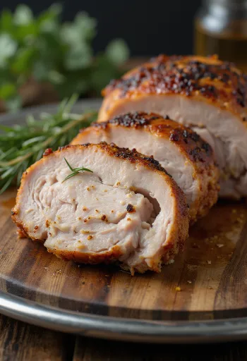 Uzená prsa z divokého krocana podávaná s grilovanou zeleninou