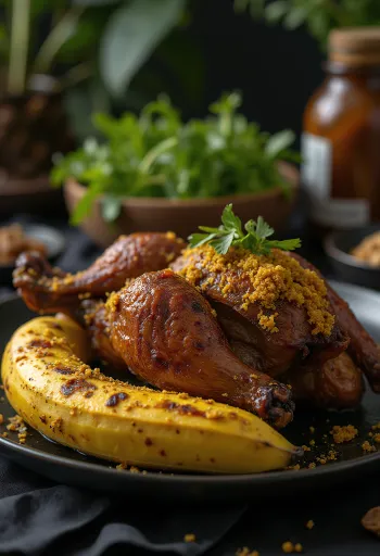 Pečená kachna Betutu s kořeněnou rýží