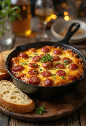 Chistorra con queso, španělská klobása se sýrem čedar