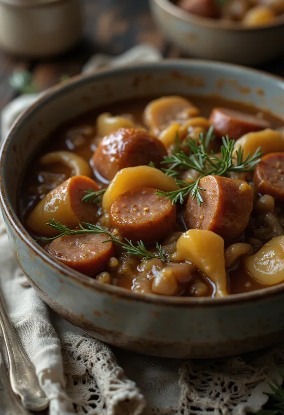 Hrnec s dušeným zelím a masem Bigos