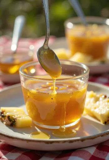 Ananasovo-medová glazura v misce