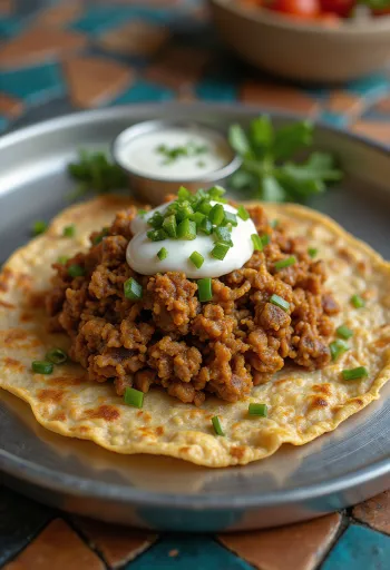 Barley Chilla z hnědé rýže, s jehněčím masem a lahodným kořením.