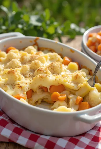 Zapékaná zelenina s květákem servírovaná