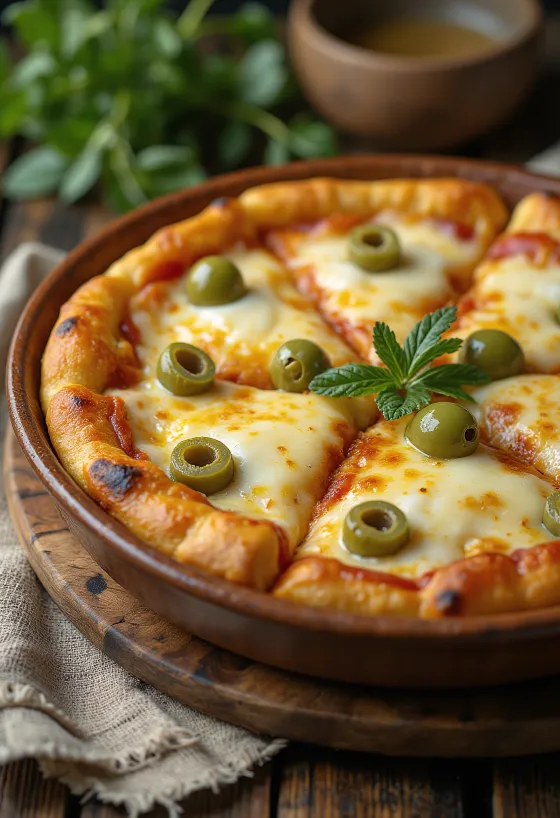 Pizza argentina s tlustým těstem