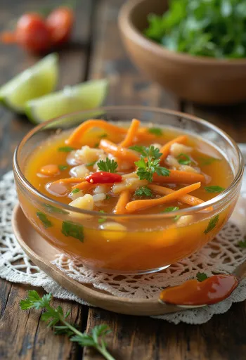 Nuoc cham omáčka servírovaná v misce