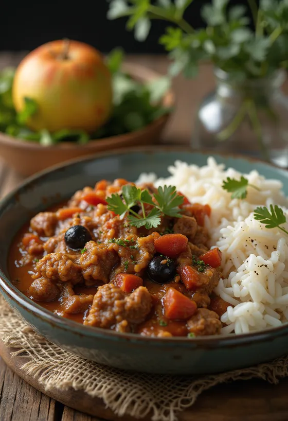 Picadillo servírované