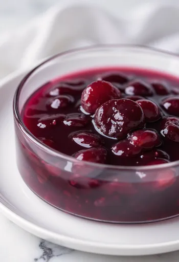 Švestková omáčka s červeným vínem servírovaná