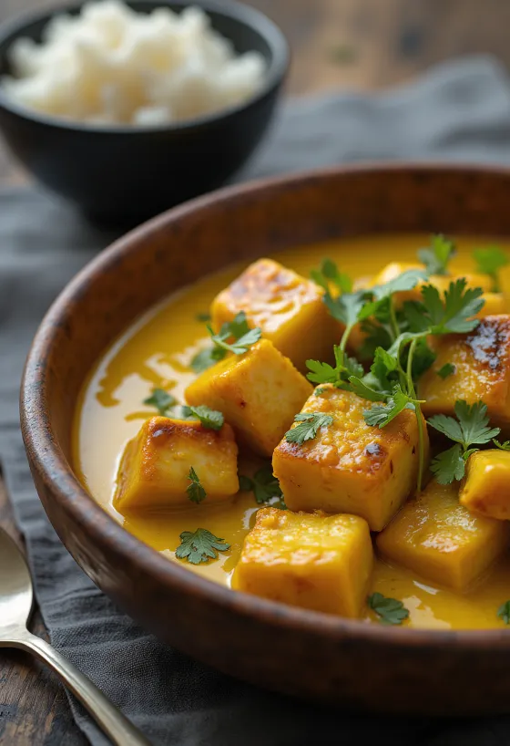 BBQ grilované kari tofu ragú