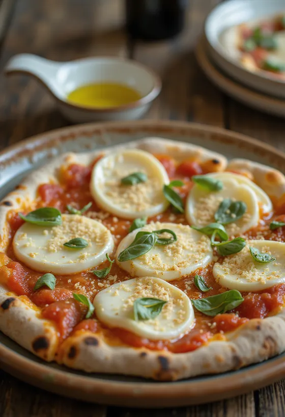 Pizza cilentana s buvolí mozzarellou