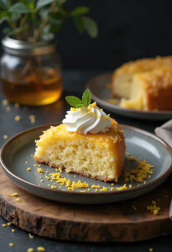 Dort z kokosové mouky zdobený čerstvým ovocem