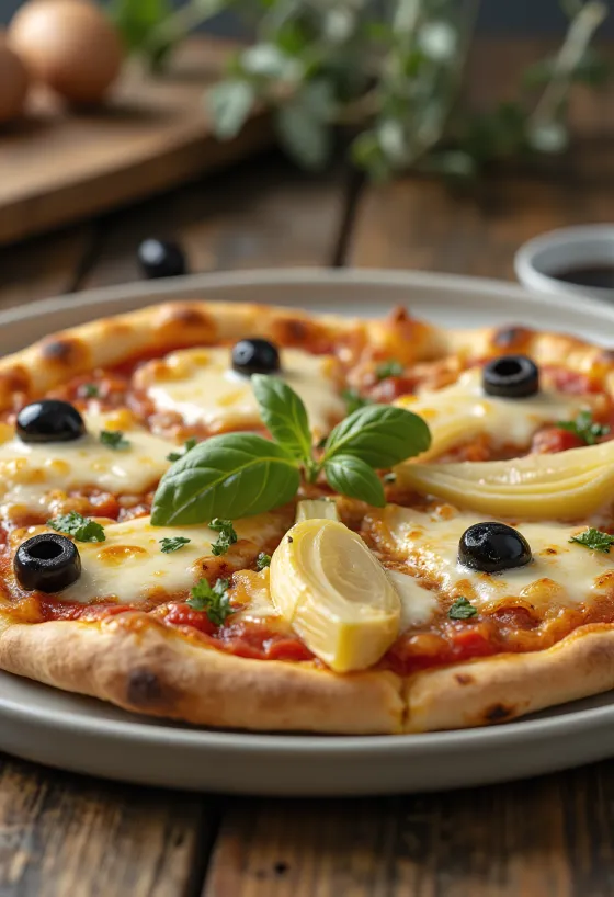 Pizza ai Carciofi e Olive s artyčoky a olivami