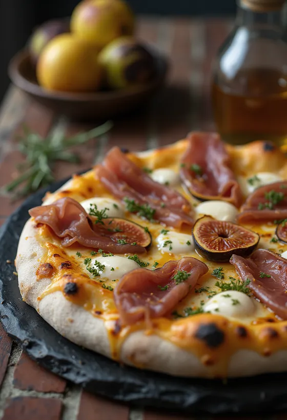 Pizza ai Fichi e Prosciutto s fíky a šunkou