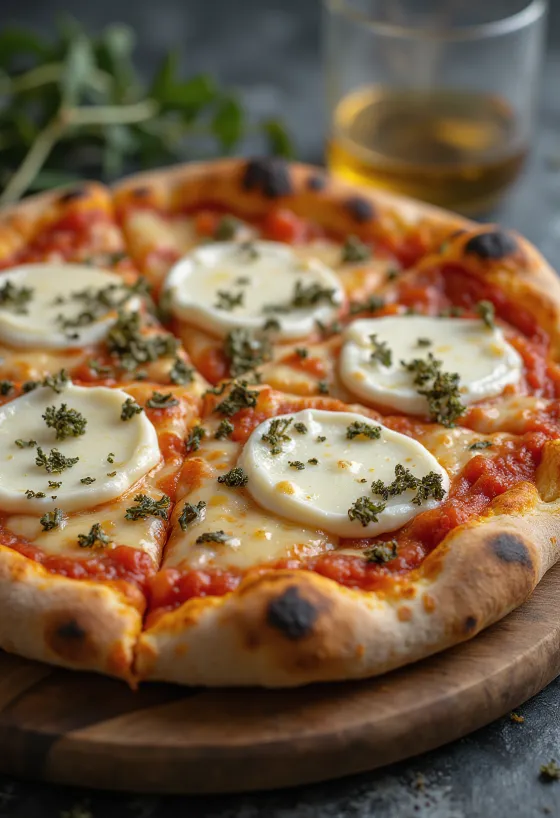 Pizza ai Formaggi di Capra s kozími sýry a mozzarellou