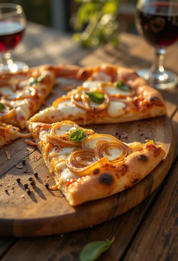 Pizza con Cipolla s karamelizovanou cibulí a sýrem