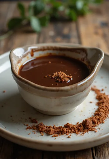 Sladká čokoládová chilli omáčka servírovaná