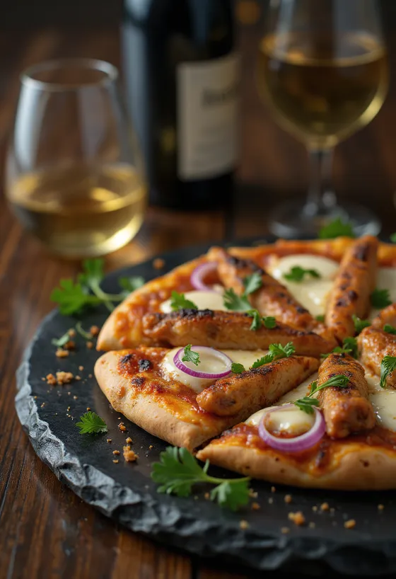 Pizza Ethiopian Style naservírovaná